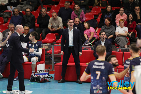 #SuperLega #VolleyAddictedSuperLega Credem Banca 2023/24 - PlayOff ScudettoQuarti di Finale - Gara 1GAS SALES BLUENERGY PIACENZA 2 - ALLIANZ MILANO 3PalaBancaSport - Piacenza - 6 marzo 2024Gallery: www.volleyaddicted.comCredit: Morotti Matteo/VolleyAddicted.com